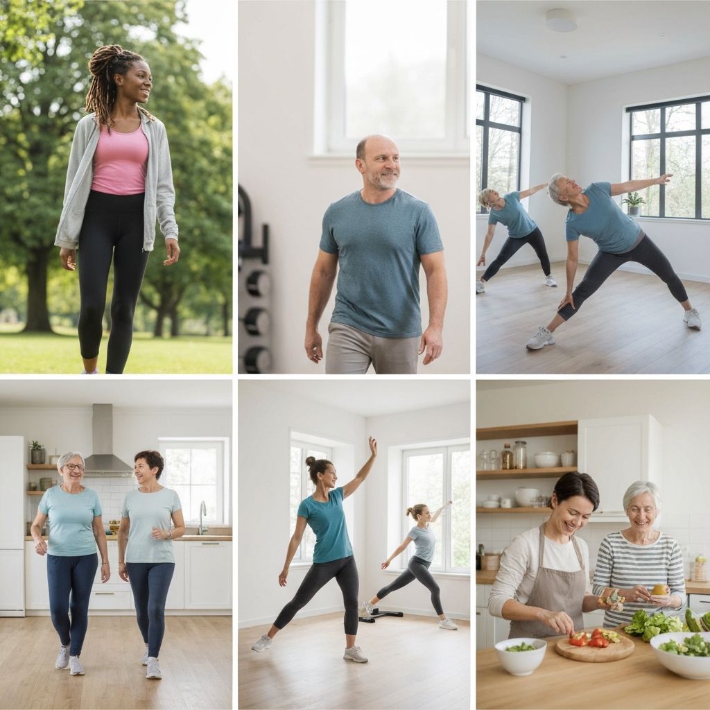 People in healthy daily activities